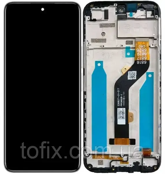 Дисплей INFINIX Hot 12i (X665B) модуль у зборі (екран та сенсор) з рамкою,оригінал, чорний