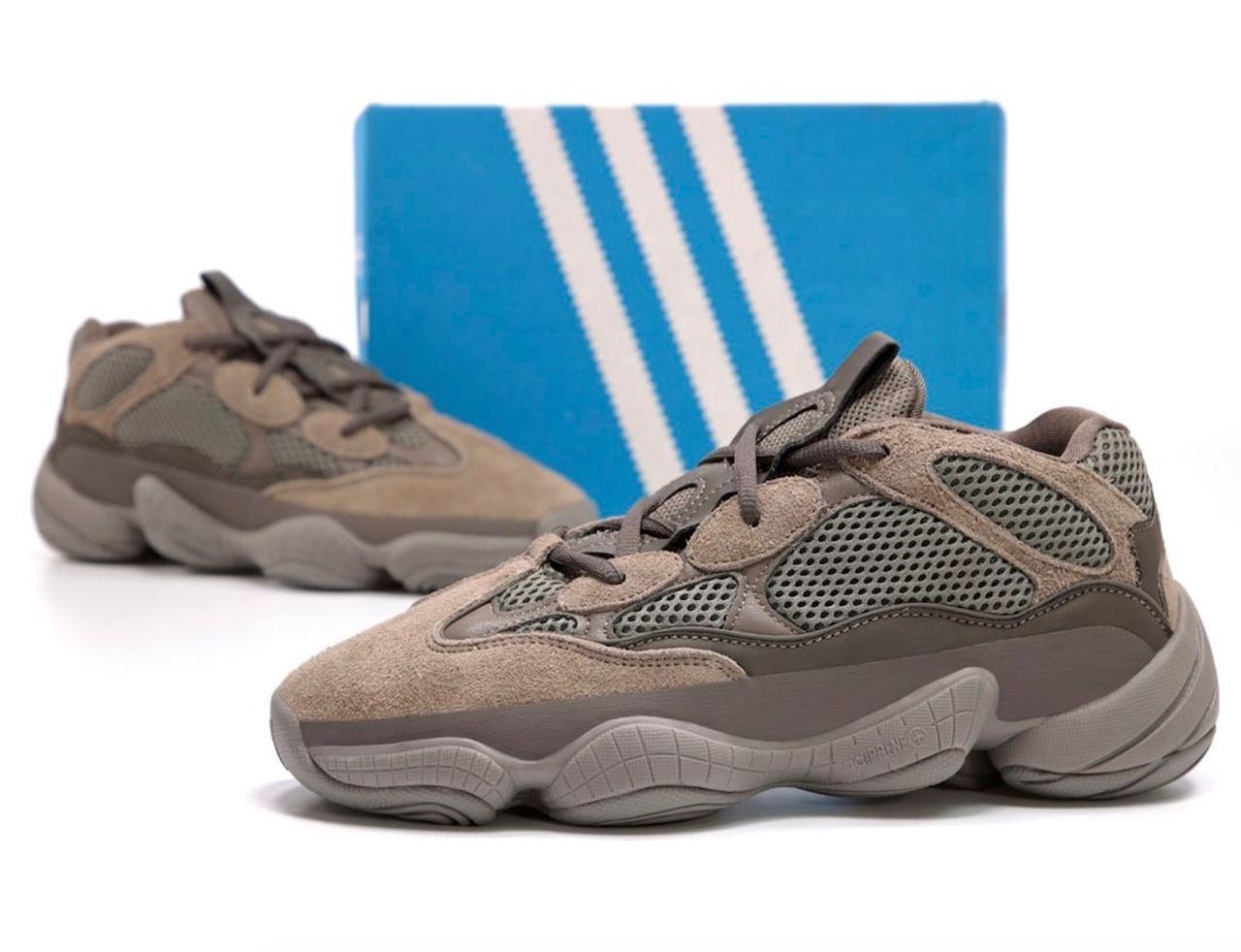 Чоловічі кросівки Adidas Yeezy 500 Ash Grey Взуття Адідас Ізі 500 сірі повсякденні замша шкіра демісезон