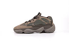 Чоловічі кросівки Adidas Yeezy 500 Ash Grey Взуття Адідас Ізі 500 сірі повсякденні замша шкіра демісезон, фото 3
