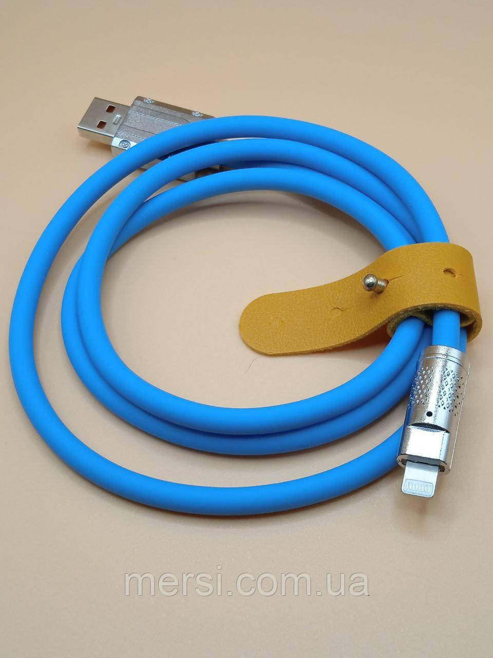 USB-кабель => lightning (apple) швидка зарядка 120W/6A. Силіконові. BLUE