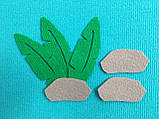 "Трава та каміння", іграшки з фетру на липучках для розвивальних килимків Wonderwall®, 28 елементів, фото 2
