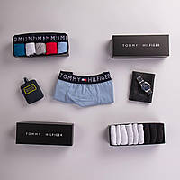 Подарунковий Premium Box Tommy Hilfiger. Набір трусів 5 шт і 9 пар носків в подарунковій упаковці