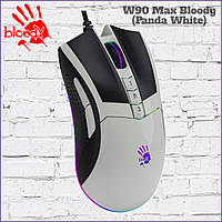 Мышка игровая A4Tech W90 Max Bloody (Panda White) Activated RGB 10000 CPI 50M нажатий