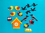 "Пташки", іграшки з фетру на липучках до розвивальних килимків Wonderwall®, 20 елементів, фото 6