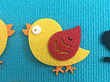 "Пташки", іграшки з фетру на липучках до розвивальних килимків Wonderwall®, 20 елементів, фото 4