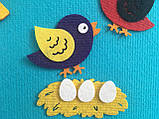 "Пташки", іграшки з фетру на липучках до розвивальних килимків Wonderwall®, 20 елементів, фото 8