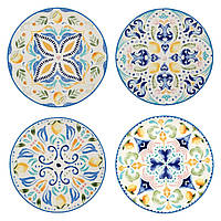 Набор из 4-х обеденных тарелок с рисунком "Лимонад" Certified International