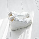 Жіночі зимові черевики білого кольору, фото 3