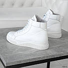 Жіночі зимові черевики білого кольору, фото 2