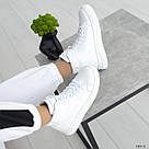Жіночі зимові черевики білого кольору, фото 10