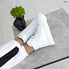 Жіночі зимові черевики білого кольору, фото 8