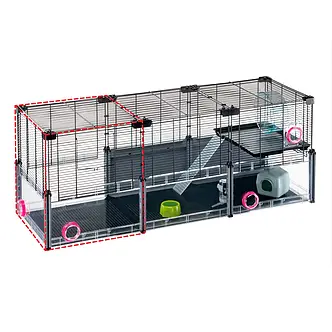 Розширювач клітки для хом'яків та мишей Multipla Hamster Base Extension Ferplast 37.5*37.5*h41, фото 4