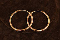 Серьги кольца Xuping Jewelry 2,5 см золотистые