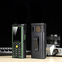 Телефон на 4 сім карти чорний кнопковий із великим дисплеєм і камерою H-mobile S-G8800 Зелений