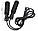 Скакалка з підшипниками та неопреновими ручками Jump Rope No217, чорна, фото 2