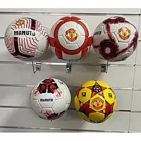 М'яч футбольний клуб "Manchester United" (Grippy шкіра, ручний шов, вага 400-420 г, камера-латекс, 2-й клапан)