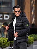 Чоловіча зимова куртка Stone Island D11537 чорна, фото 3