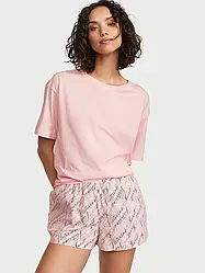 Бавовняний комплект футболка та шорти р.S Victoria's Secret Cotton Short Tee-jama Set