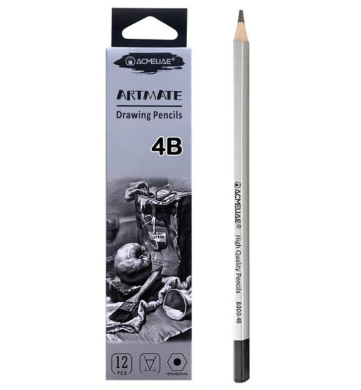 Олівці чорнографітні 4В Artmate Acmeliae 12шт