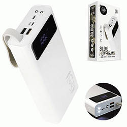 Зовнішній акумулятор K-320 30000 mAh білий