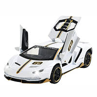 Машинка Lamborghini Centenario игрушка моделька металлическая коллекционная 15 см Белый (60286)