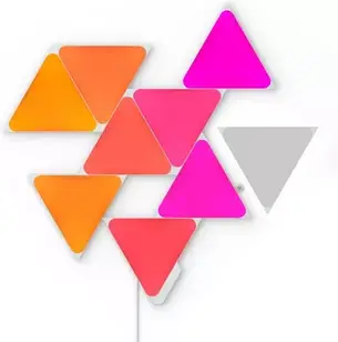 Розумна система освітлення Nanoleaf Shapes Triangles Starter Kit 9 панелей (NL47-0002TW-9PK)