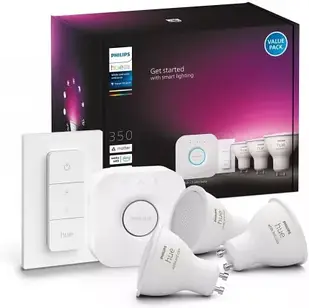 Розумна лампочка PHILIPS HUE White and color ambiance Стартовий набір 3 шт. GU10 5.7W 350lm (929001953113)