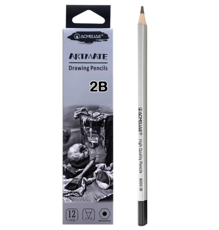 Олівці чорнографітні 2B Artmate Acmeliae 12шт