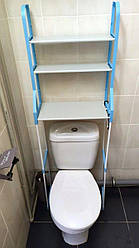 Полиця-стелаж етажерка підлогова над унітазом Just Amazing WM-64 Біло-синя