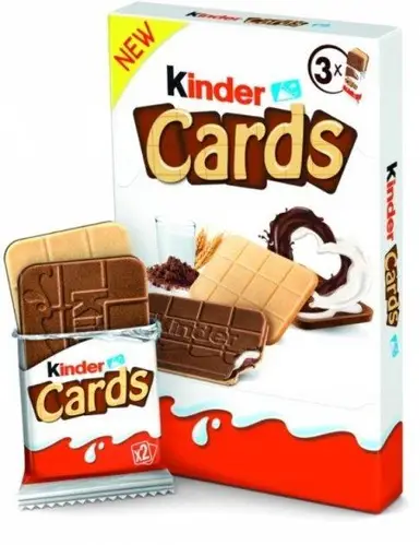 Печиво Kinder Cards 3 упаковки по 2шт. 76 г