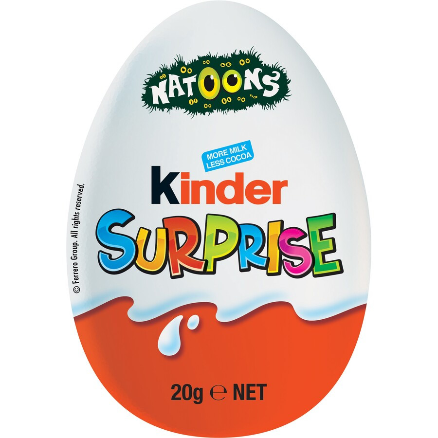 Яйце шоколадне Kinder Surprise Natoons 20гр