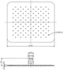 Насадка для Тропічного душу Omnires Ultra Slimline chrome 30x30 cm (WGU230), фото 4