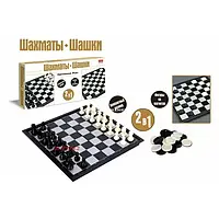 Шахматы 2в1 ZYC-0469, Настольная игра шахматы и шашки (пластик)
