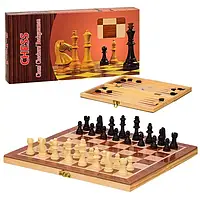 Шахматы деревянные 3в1 S3031 з шашками та нардами