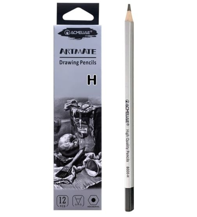 Олівці чорнографітні H Artmate Acmeliae 12шт