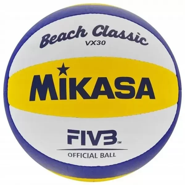 М'яч для пляжного волейболу Mikasa VX30 (Бутилова камера, машинна зшивка, розмір м'яча 5)