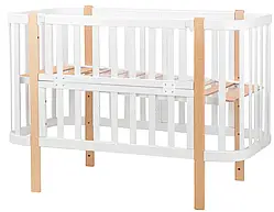 Ліжко Babyroom Місяць (120x60) білий - натуральний