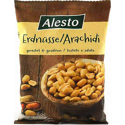 Упаковка 12 шт Арахіс смажений Alesto солоний 500 г