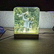 Світильник нічник з надрукованою картинкою Живе фото на замовлення 150х175 acr-uf000055
