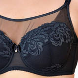 Бюстгальтер жіночий з формованою чашкою Acousma темно-сірий Чашка C D, фото 3