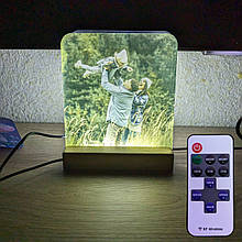 Світильник нічник з надрукованою картинкою фото на замовлення 150х175 з пультом acr-uf000052