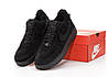 Кросівки чоловічі зимові Nike Air Force Winter Black Кросівки чоловічі Найк Аір Форс чорні з хутром, фото 11