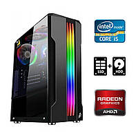 Игровой ПК / Intel Core i5-3470 (4 ядра по 3.2 - 3.6 GHz) / 8 GB DDR3 / 120 GB SSD + 500 GB HDD / AMD Radeon