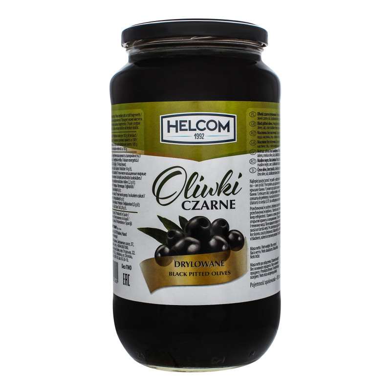 Упаковка 6 шт Черные оливки (оливки) Helcom без косточки 900г - фото 1 - id-p2004046282