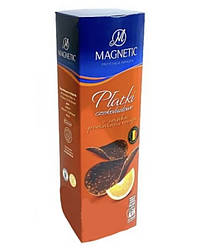 Упаковка 16 шт Шоколадні чіпси Magnetic чорний шоколад з апельсином 125 г