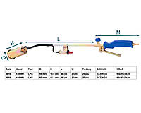 Горелка кровельная М5019" с клапаном код К60WH с пьезоподжигом (форсунка, вентиль и адаптор под шланг латунь)