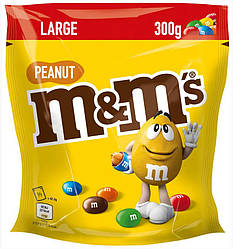 Упаковка 20 шт Шоколадні драже M&Ms Peanut Large 300 г