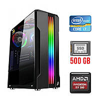 Игровой ПК / Intel Core i7-2600 (4 (8) ядра по 3.4 - 3.8 GHz) / 16 GB DDR3 / 500 GB SSD / AMD Radeon RX 580, 8