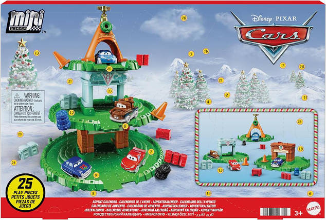 Адвент календар Тачки 3 ( Disney Pixar Cars Minis Advent Calendar) від Mattel, фото 1