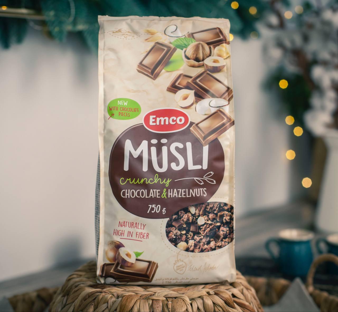 Мюслі 😍 Emco "Mysli Horka Cokolada". 750 гр. Чехія.